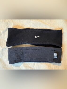 Winter Black And Gray Headbands, Set Of 2, Unisex One Size